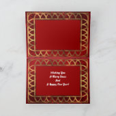 海賊おもしろいスカルサンタパーソナライズされたークリスマス シーズンカード (内部)