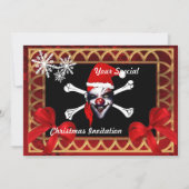 海賊おもしろいスカル,クリスマス 招待状 (正面)