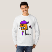 海賊おもしろいハロウィーン Tシャツ (正面フル)