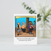 「海賊おもしろいファッション」ユーモアのはがき ポストカード (スタンド正面)