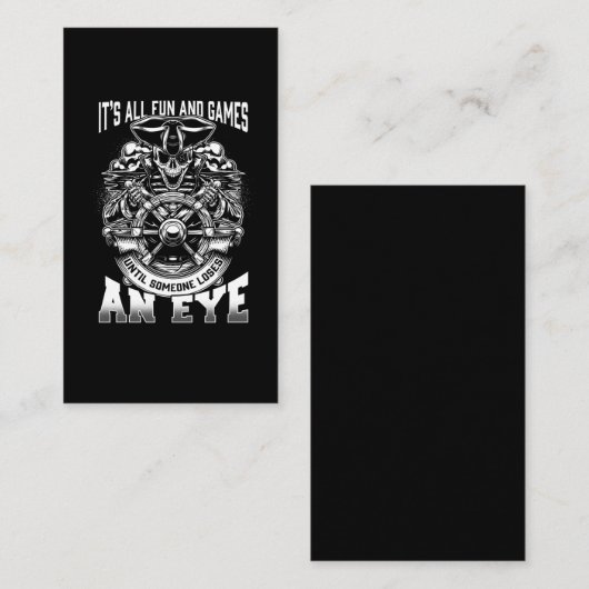 海賊おもしろいユーモアボーンズスカルアイキャプテン 名刺 (正面/裏面)