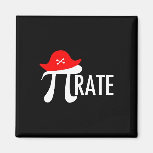 海賊おもしろい数学プン – Pi DayシンボルユーモアTee マグネット (正面)