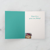 海賊おもしろい猫誕生日 カード (内部)