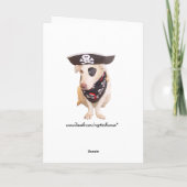 海賊おもしろい猫 カード (裏面)