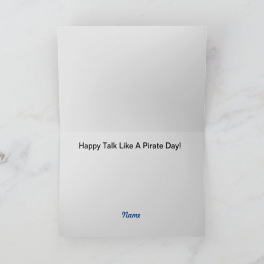 海賊おもしろい警察の挨拶状 カード (内部)