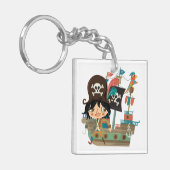 海賊および海賊船 キーホルダー (正面左)