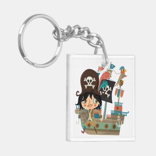 海賊および海賊船 キーホルダー (正面左)