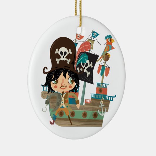 海賊および海賊船 セラミックオーナメント (右)