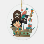 海賊および海賊船 セラミックオーナメント (左)