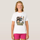 海賊および海賊船 Tシャツ (正面フル)