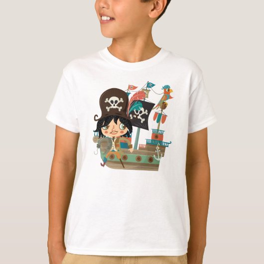 海賊および海賊船 Tシャツ (正面)