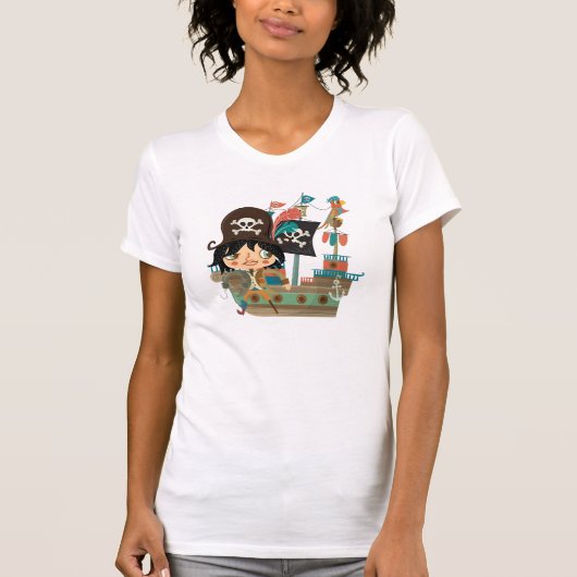 海賊および海賊船 Tシャツ (正面)