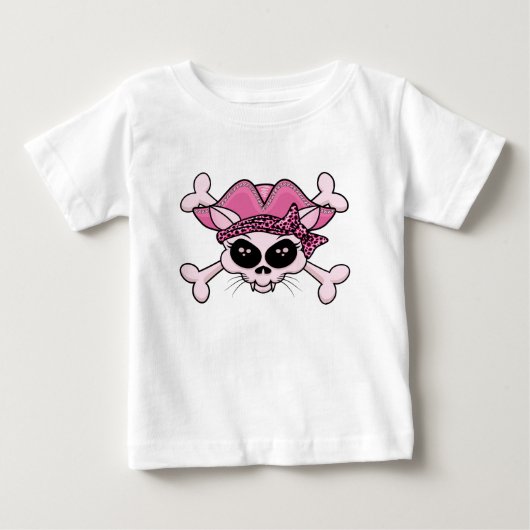 海賊かわいらし子猫 ベビーTシャツ (正面)