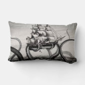 海賊か帆船のLumbarの枕を握るKraken ランバークッション (裏面)