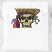 海賊がいるところにはパーティーがいる! 長方形シール (バッグ)