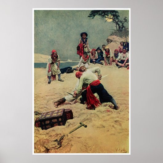 海賊たちが宝物をめぐって争う ポスター (正面)