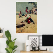 海賊たちが宝物をめぐって争う ポスター (ホームオフィス)