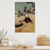 海賊たちが宝物をめぐって争う ポスター (キッチン)