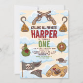 海賊たちよ、誕生日の海賊口調で 招待状 (正面)