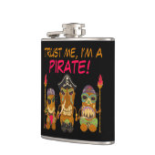海賊だって信じて Pirate 海賊 Tiki 黒 フラスク (左)