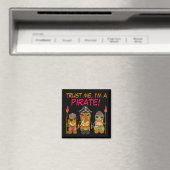 海賊だって信じて Trust Me, I'm a Pirate, 面白いTiki海賊, 黒 マグネット (インサイチュ (食洗機))