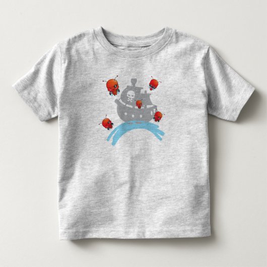 海賊てんとう虫のTシャツ トドラーTシャツ (正面)