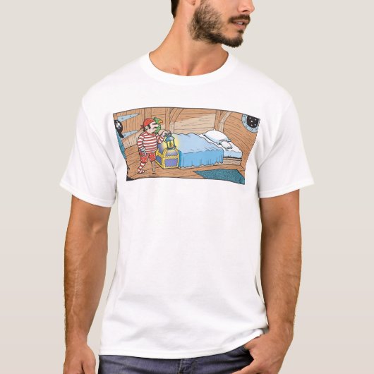 海賊とオウムは寝る時に別々の枕を使います Tシャツ (正面)