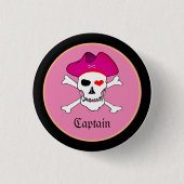 海賊とキャプテン"グレース" - 宝島 / ガールズ 缶バッジ (正面)