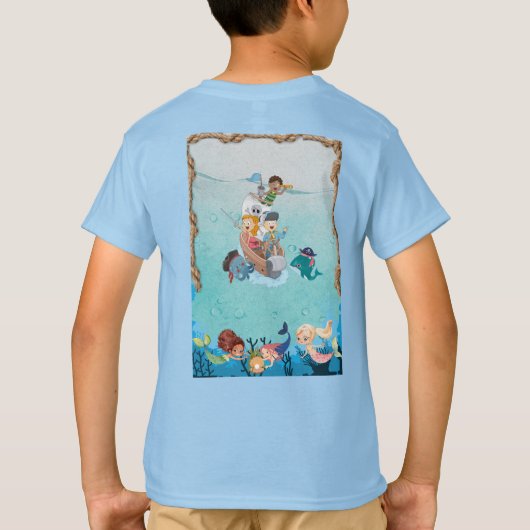 海賊と人魚の子ども誕生日 Tシャツ (裏面)