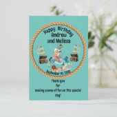 海賊と人魚の子供の誕生日パーティー サンキューカード (スタンド正面)