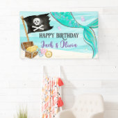 海賊と人魚の尾の合同誕生日 横断幕 (インサイチュ)