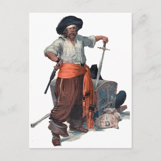 海賊と宝物 ポストカード (正面)