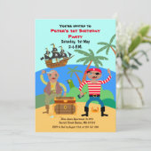 海賊と宝箱の誕生日パーティー 招待状 (スタンド正面)