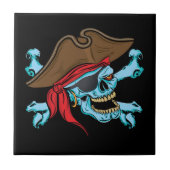 海賊どくろ印 タイル (正面)