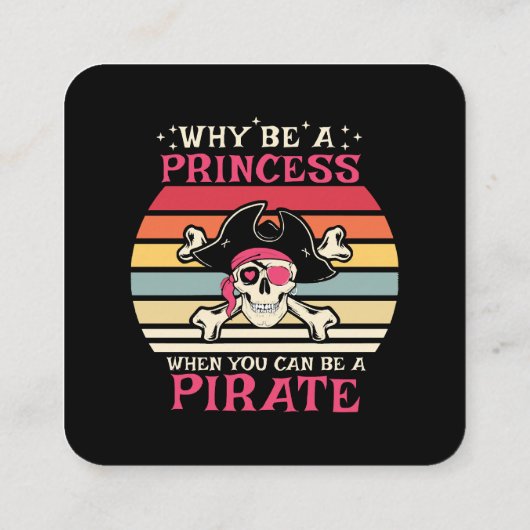 海賊になれるならなぜプリンセスになるのか スクエア名刺 (裏面)