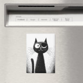 海賊ねこ - かわいいミニマルねこアート マグネット (インサイチュ (食洗機))