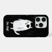 海賊ねこ - ミニマルおもしろねこアート iPhoneケース (裏面横)