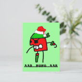 海賊のおもしろいクリスマス シーズンポストカード (スタンド正面)