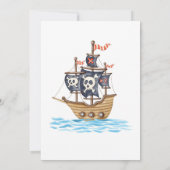 海賊のこどもの誕生日招待状 "Ahoy Mateys" 招待状 (裏面)
