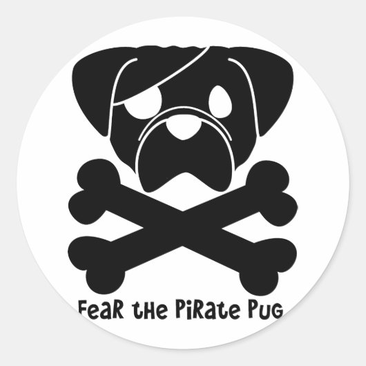 海賊のしゃくを恐れる ラウンドシール (正面)