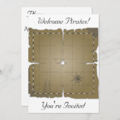 海賊のようなパーティの招待状 案内状 (正面/裏面)