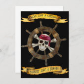 海賊のような船長パーティーのように生きる 招待状 (正面/裏面)