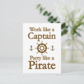 海賊のようにキャプテンパーティーのように働く インビテーションポストカード (スタンド正面)