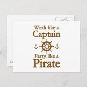 海賊のようにキャプテンパーティーのように働く ポストカード (正面/裏面)