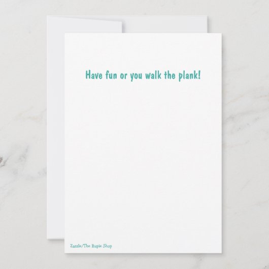 海賊のように話おもしろいす (裏面)