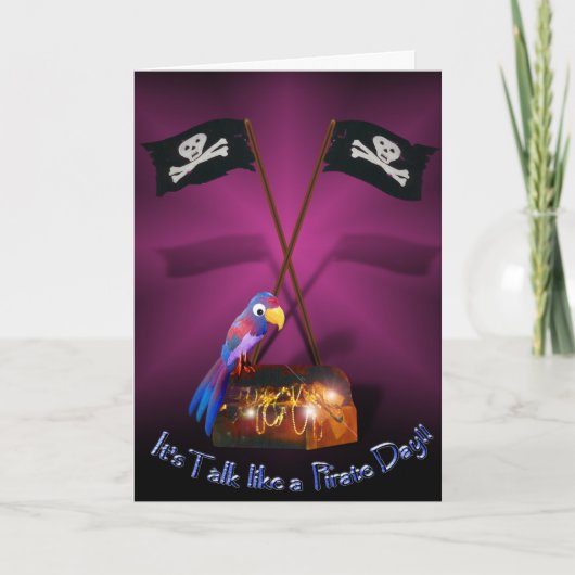 「海賊のように話す」おめでとう カード (正面)