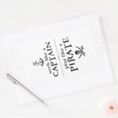 海賊のように遊船長のように働く 長方形シール (封筒)