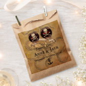 海賊のウェディングギフトバッグ フェイバーバッグ (クリップ留めされた状態)