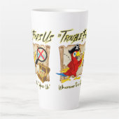 海賊のオウム引用文 カフェラテマグ (正面)