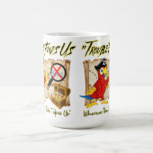 海賊のオウム引用文 コーヒーマグカップ (中央)